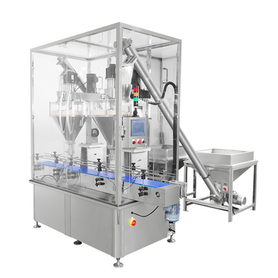 Linear Double Head Automatic Powder Filling Machine Stainless Steel
